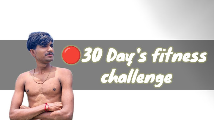 🔴30 Day's fitness challenge (Day -1)
