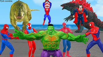 Game Playing Spider Man sword Rescue Spider woman from Venom vs Superman vs Iron Man 4 vs Hulk