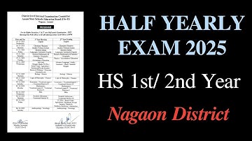 Half Yearly Exam Routine 2026 | Class 11-12 | Nagaon District| You can learn 