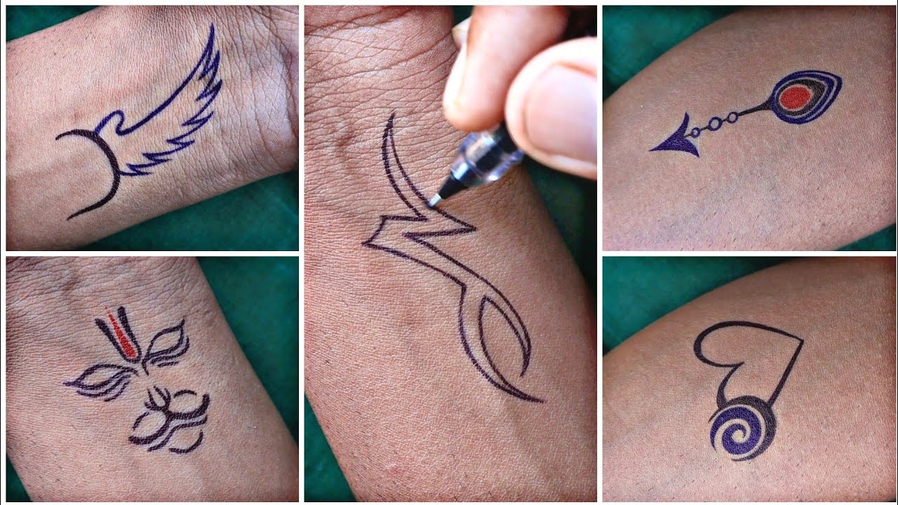 How To Make Tattoo At Home with pen  diy Tattoo with pen  ABCD TTS   Diy tattoo Homemade tattoos Make tattoo