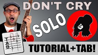 Vignette de la vidéo "DON'T CRY solo Tutorial chitarra - Guns N'Roses - Slash"