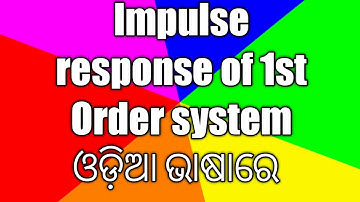 Impulse Response of 1st order system