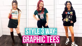 The BEST Ways to Style Graphic Tees! (Style 3 Way)