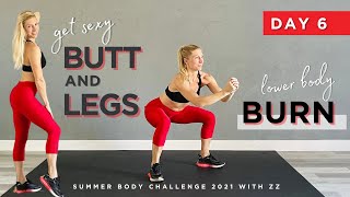 INTENSE BUTT and LEGS workout / no equipment (ankle weights optional) - DAY 6 screenshot 4