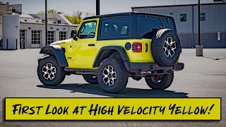 High Velocity Yellow Jeep Wrangler First Look! - YouTube