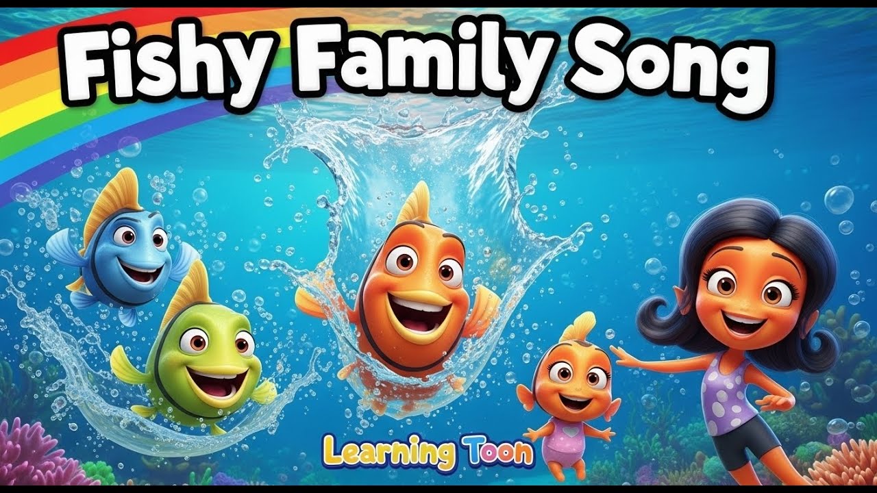 Fishy Family Song 🐟🌊 Swimming Song for Kids | Nursery Rhymes & Baby Songs
