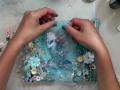 Mixed Media Canvas DT Project Process Video for ReneaBouquets Mermaid Part 2