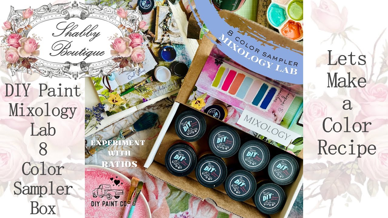 ** NEW Mixology Lab 8 Color Sampler Box from DIY Paint Let's Play and Create! Create Color Recipes