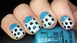 nail moon half nails dotticure designs polish inspiration dots polka easy draw manicure cute accented short long tutorial fashionsy styletic