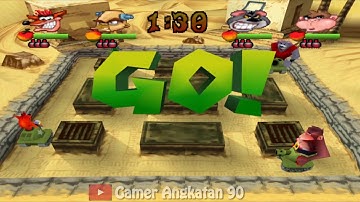 Crash Bash - Adventure Mode - Stage 2 - Desert Fox (Trophy, Gem & Crystal)