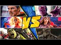 Doctor Strange vs Vision, Captain Marvel vs Scarlet Witch (Sunday with SUPERBATTLE)