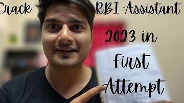 RBI Assistant 2023 Preparation Strategy | Study Plan | To-do list