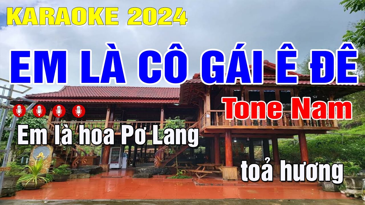 Em Là Cô Gái Ê Đê Karaoke | Tone Nam | Trung Hiếu Karaoke