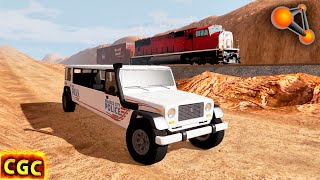 Chase runaway train (AI Train test) BeamNG Drive