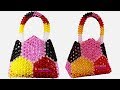 পুতির রংধনু ব্যাগ/ How to make beaded rainbow bag/putir hand bag