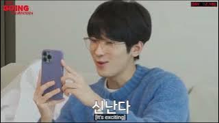 Wonwoo watching Mingyu's iconic fancam 'Call Call Call'