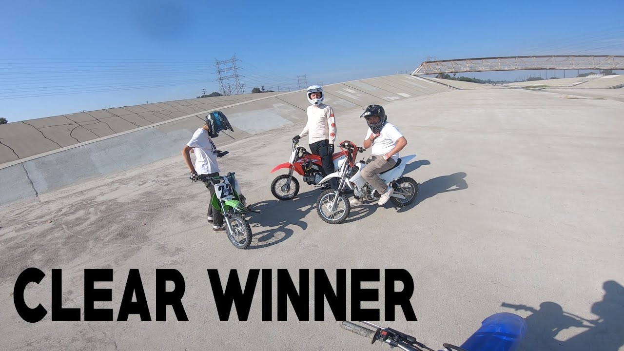 2021 CRF 110 VS 2021 KLX 110 Lap Time Comparison 2021 PITBIKE SHOOTOUT YouTube