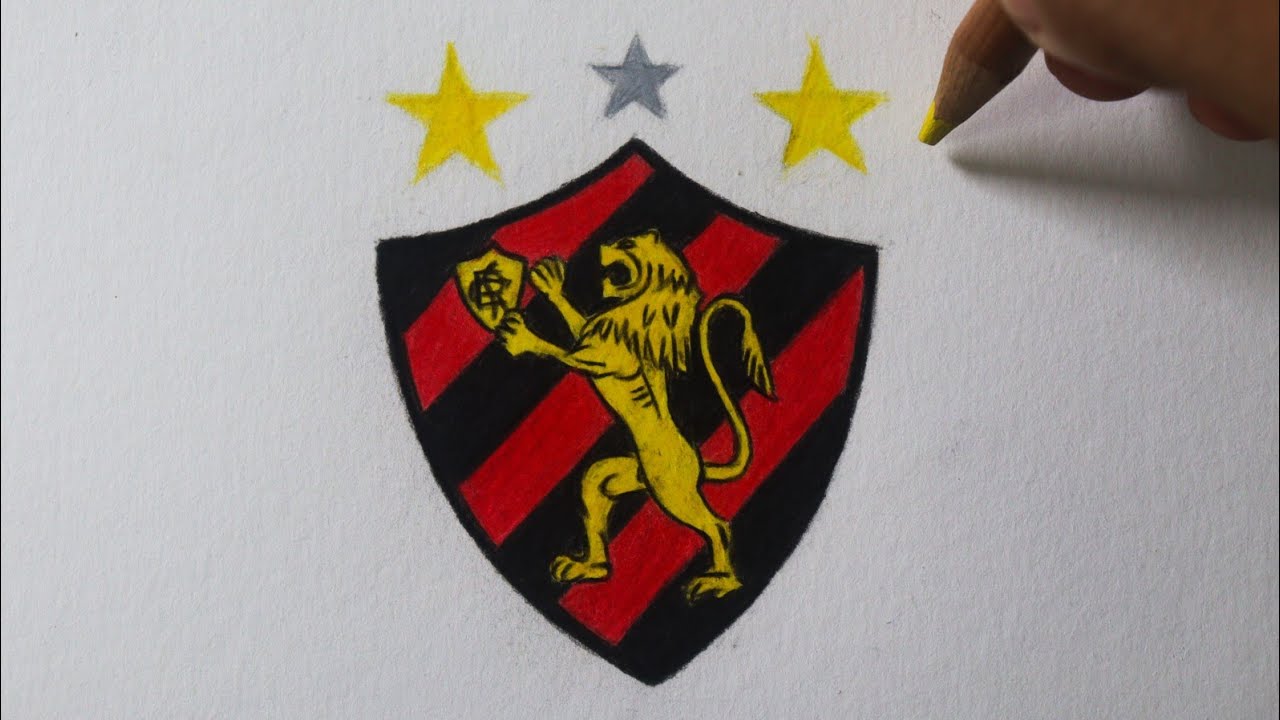 Como desenhar o logo do Sport Club do Recife do zero (esboço à pintura)