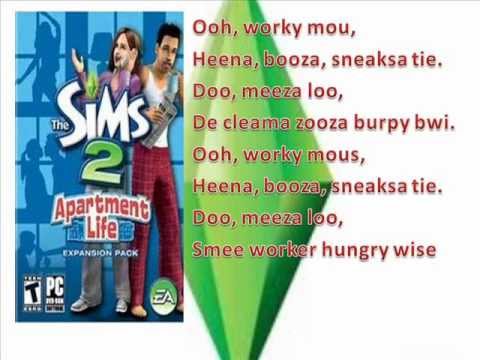 Simlish Sweet About Me - Gabriella Cilmi Simlish Lyrics on Screen