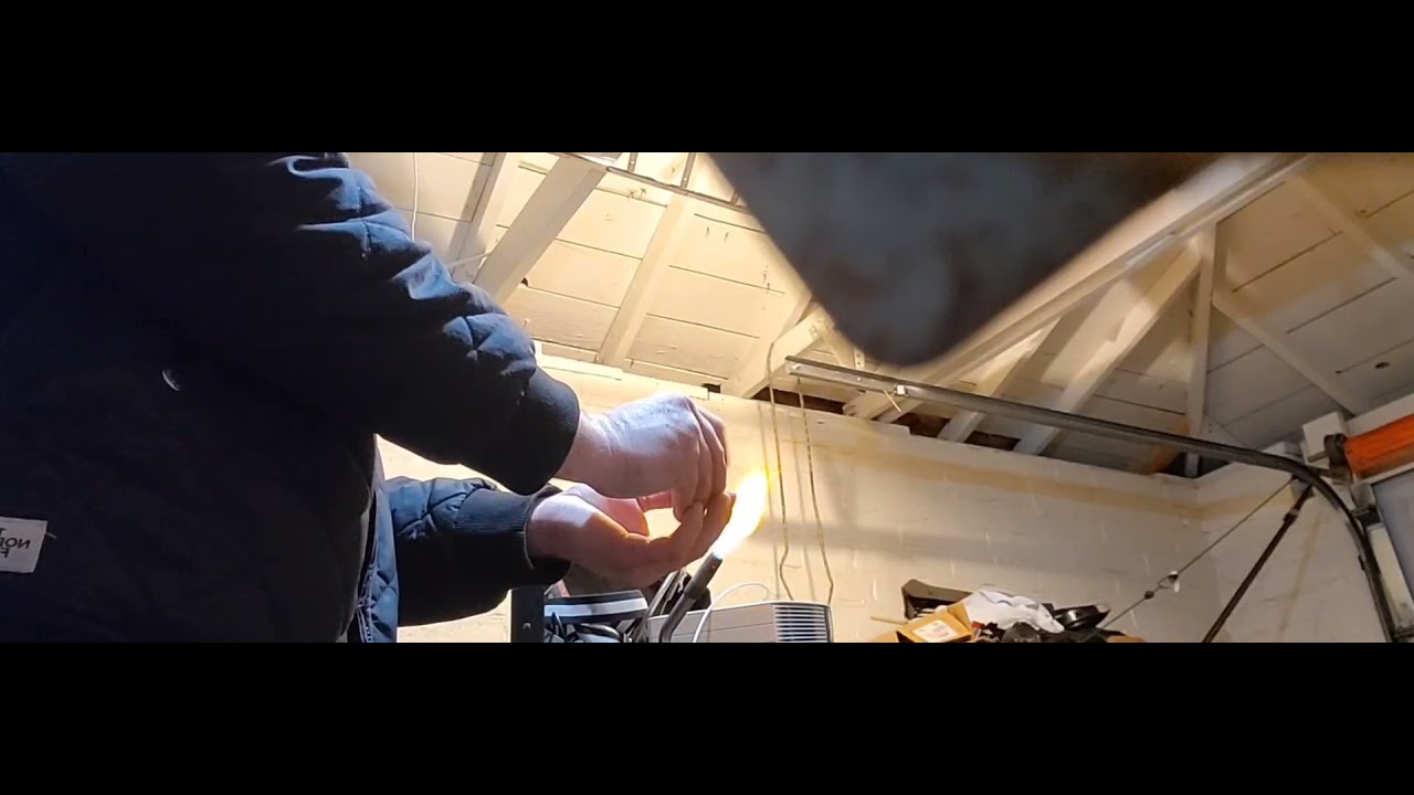 how to blow an oil burner out of glass tube in 2 minutes (this makes it look easy)