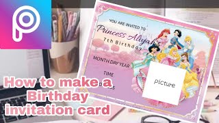 How to make a birthday invitation card | Picsart screenshot 2