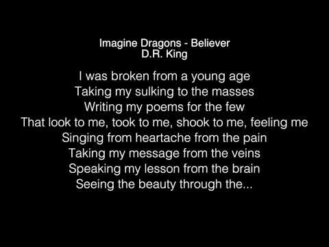 D R King Believer Lyrics Imagine Dragons The Voice Youtube