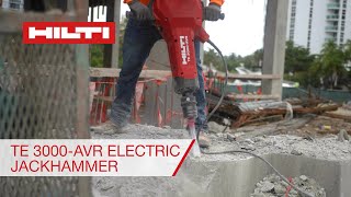 Hilti TE 3000-AVR Heavy-duty electric jackhammer introduction