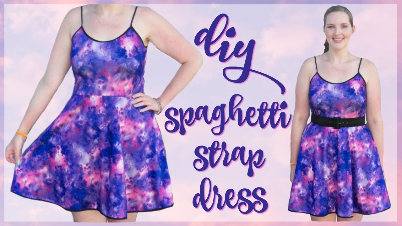 How to Make a Spaghetti Strap Dress  How to Sew a Dress for Beginners  without a Pattern 