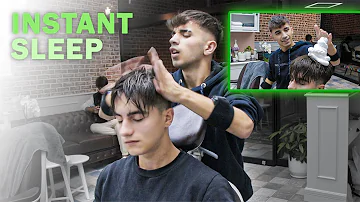 Customer SLEEPS On Barber Chair | Young Barber Veysel