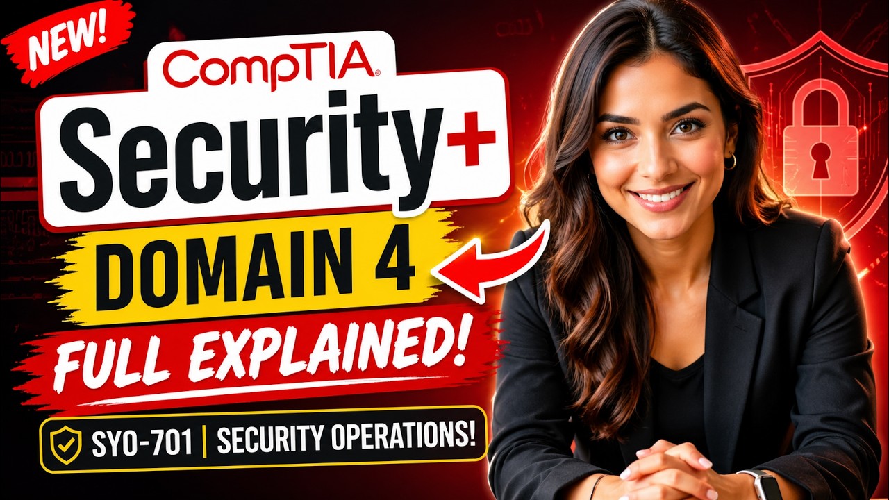 CompTIA Security+ Domain 4 FULL Course | Security Operations Explained ...