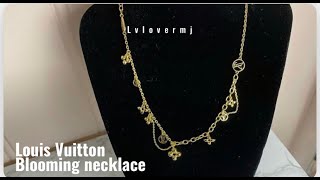 blooming supple necklace on neck