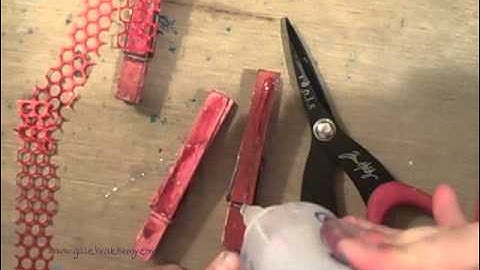 Collaged Clothespins