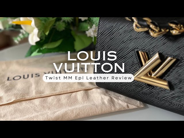 Louis Vuitton twist MM shoulder bag excellent condition durable epi black  leather with silver hardware asking $2800 comment for more information or  to purch…