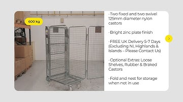 Full Security Roll Container – Nestable Design | Ultimate Security & Space-Saving Solution