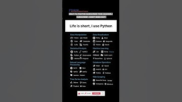 Subscribe 👍 Like ❤️ | Top Python Libraries & Frameworks for Data Science & ML #shorts #viral