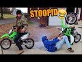 CRAZY PIT BIKE WHEELIES! | Broke the HONDA!