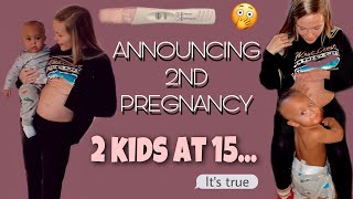 ANNOUNCING 2ND PREGNANCY AT 15.  *2 kids at 15. Yes, it’s true*