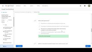 Exploring Data Transformation with Google Cloud || Quiz-1 || solution