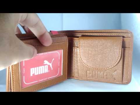 puma leather purse