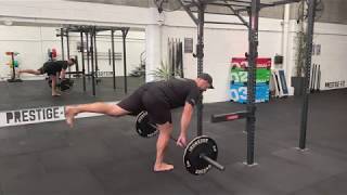 Barbell Single Leg RDL demonstration