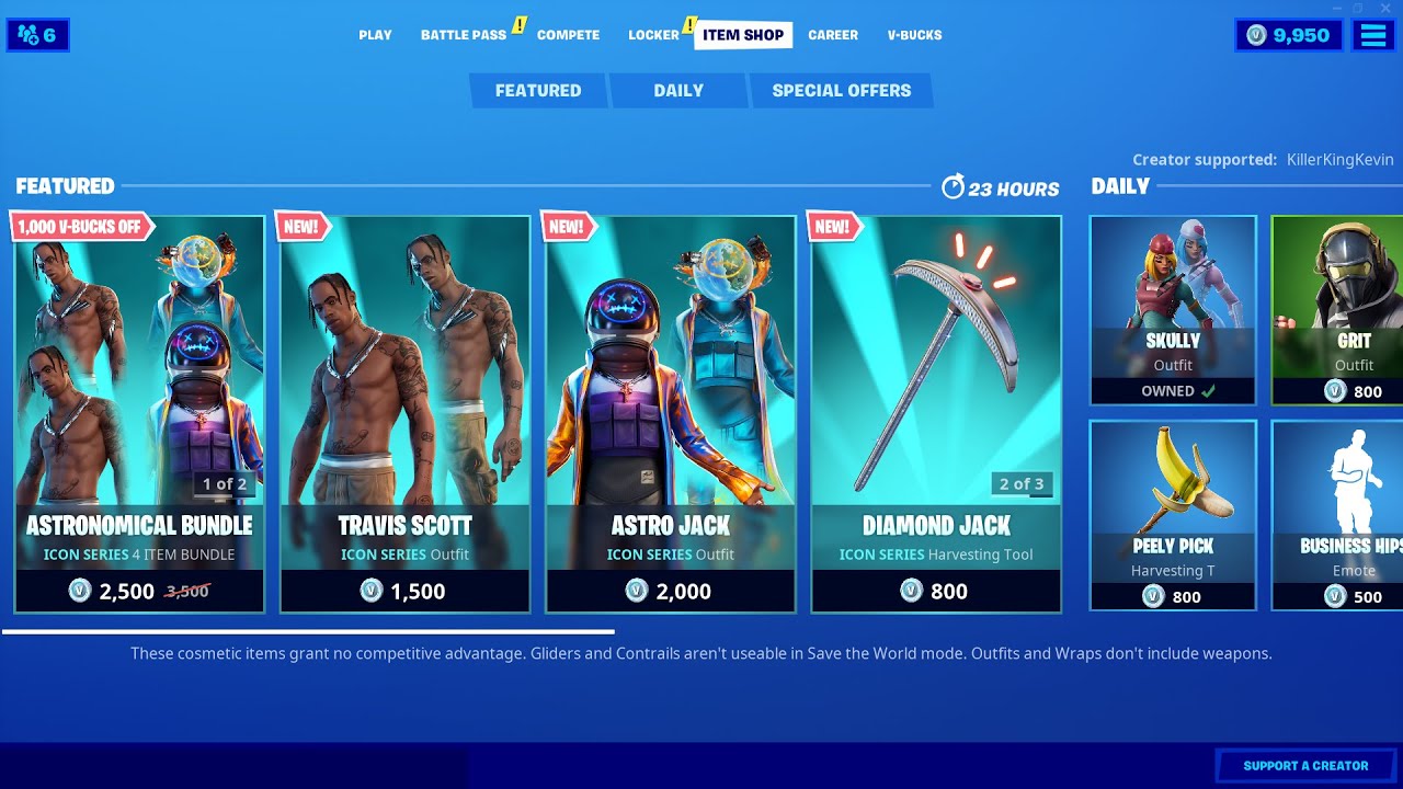 NEW TRAVIS SCOTT & ASTRO JACK BUNDLE in Fortnite Item Shop 