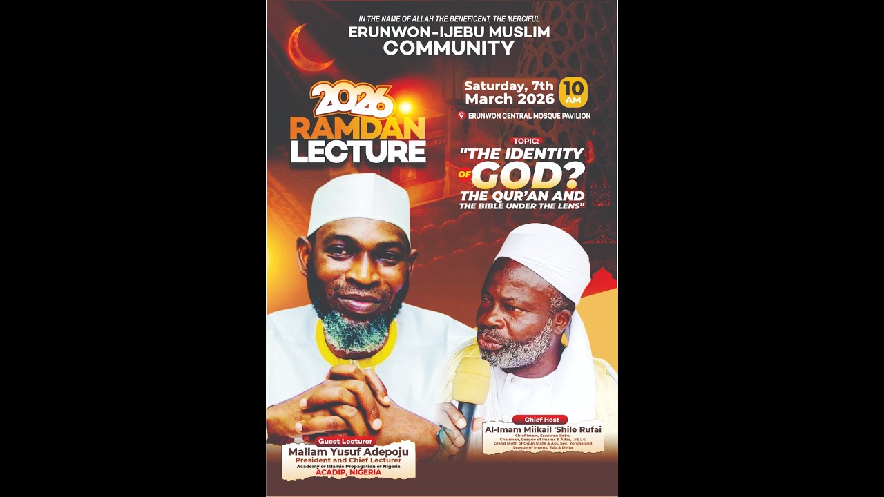 Sixth Ramadan 2026 Lecture of ACADIP Nigeria: Mallam Yusuf Adepoju at Erunwon Ijebu, Ogun State.