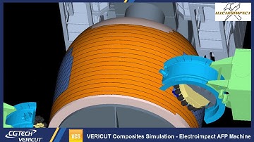 VERICUT Composites Programming and Simulation of an Electroimpact Fuselage sample