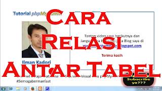 Tutorial Cara Membuat Relasi Antar Tabel di PhpMyAdmin