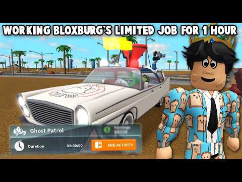 WORKING BLOXBURG'S NEW LIMITED JOB FOR ONE HOUR... and 12th GHOST