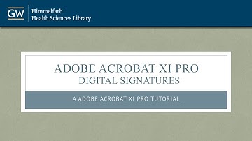Adobe Acrobat XI Pro - Digital Signatures