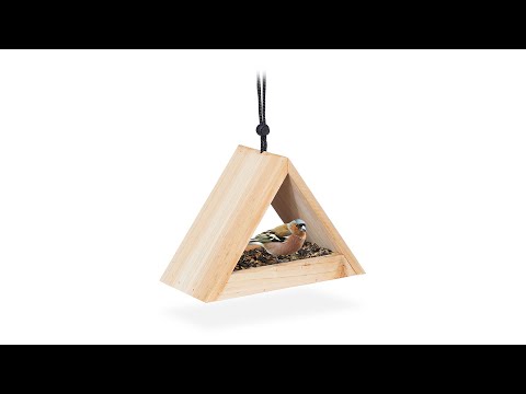 Relaxdays Casetta Per Uccelli Con Supporto, Autoportante, Giardino & Balcone, Mangiatoia, 117 Cm Verde Legno Naturale 85650999