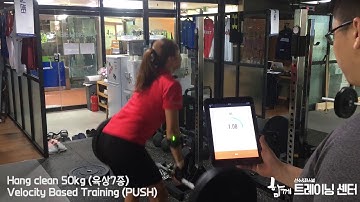 Velocity based training Hang clean athlete