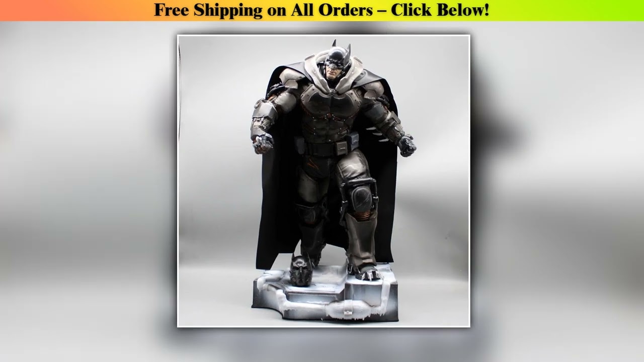 44cm Hot Toys Batman Thermal Armor Popular Animation Figure Model Statue Boys Collection Desktop