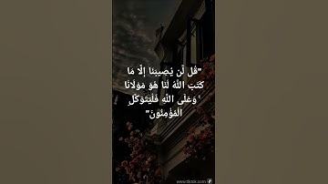 سورة التوبة، الآية 51                              اطمئن… فكل ما كُتب لك، لن يُخطئك